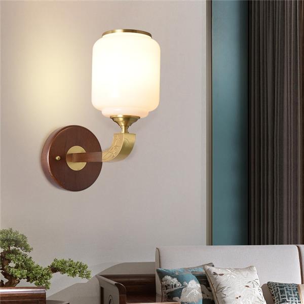 中式木艺乌檀木壁灯101-6560