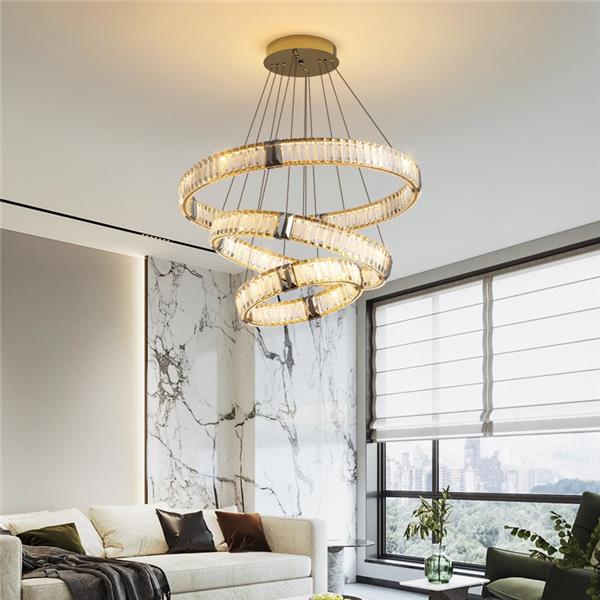 后现代轻奢水晶吊灯105-1391-三层